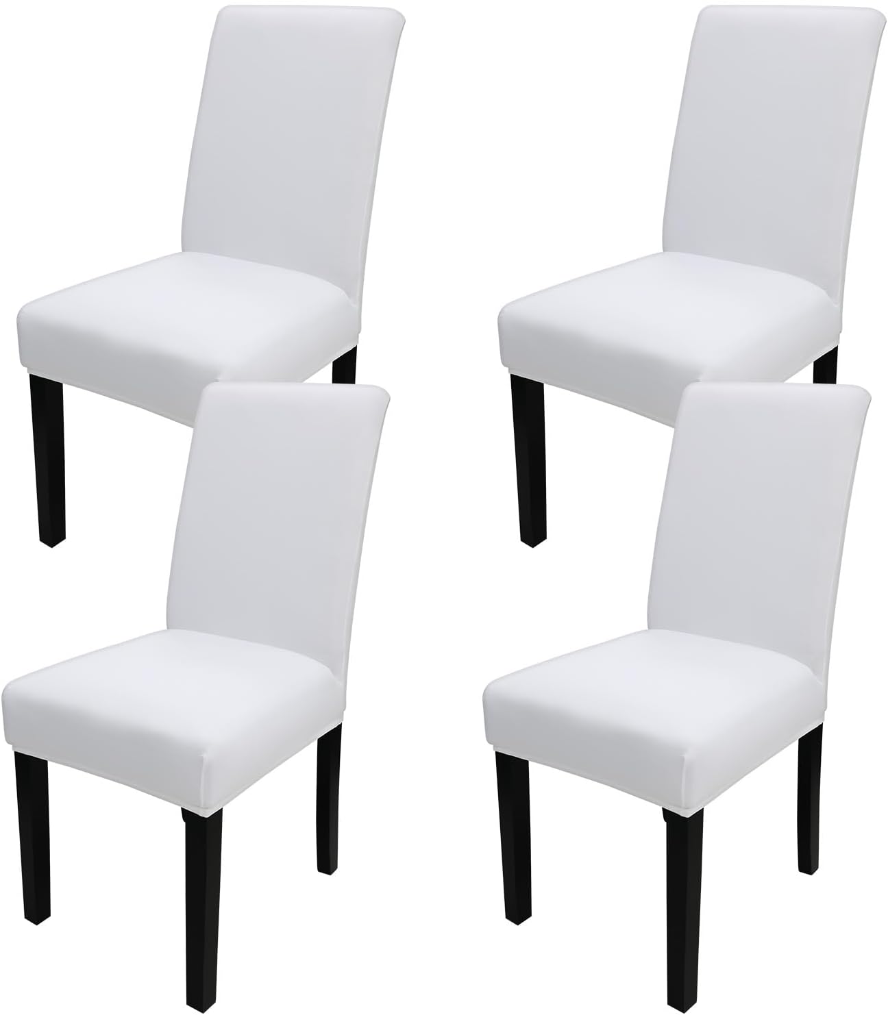 HOMEDECORINDIA ™ STRETCHABLE CHAIR COVERS PLAIN WHITE