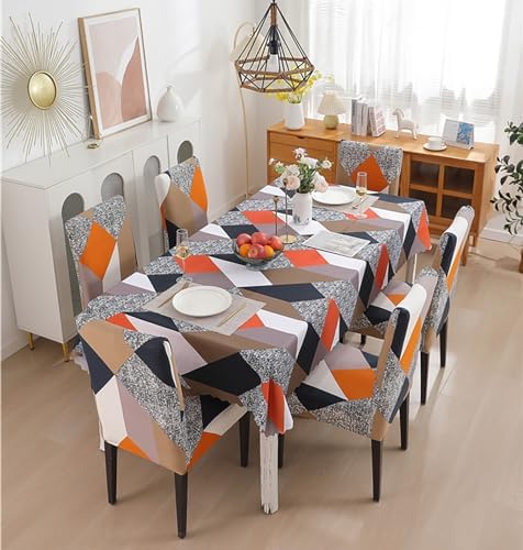 Premium Prism Orange Ethnic Table and Chair Covers