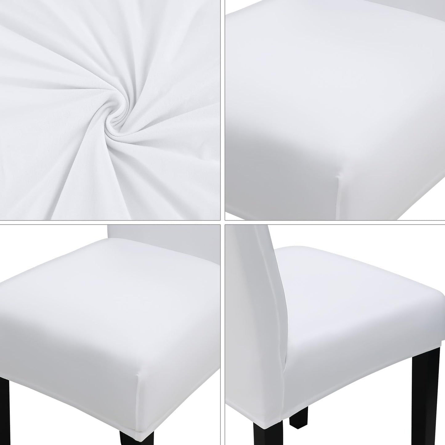 HOMEDECORINDIA ™ STRETCHABLE CHAIR COVERS PLAIN WHITE