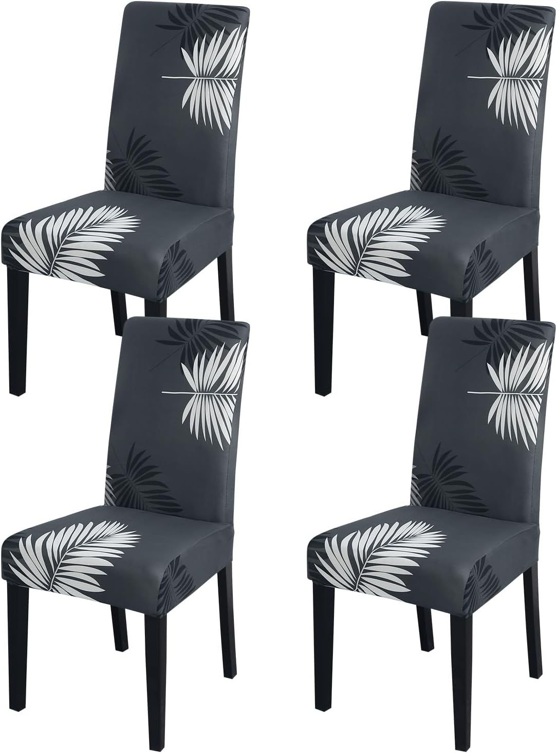 HOMEDECORINDIA™ STRETCHABLE CHAIR COVERS  GRAY FLORAL