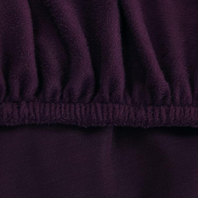 Homedecorindia Plain Purple Stretchable & Premium Sofa Cover