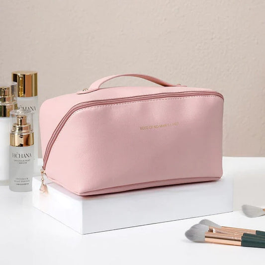 PREMIUM VEGAN LEATHER MAKEUP TRAVEL BAG