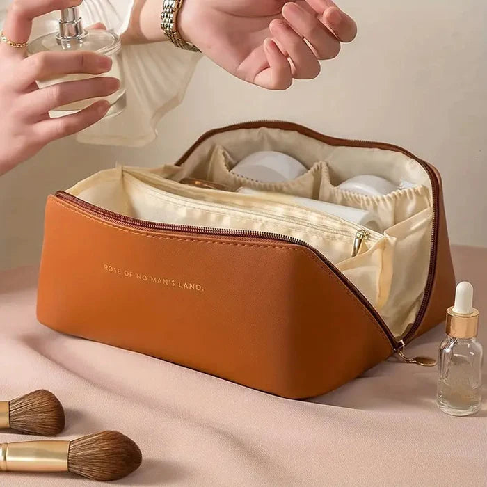 PREMIUM VEGAN LEATHER MAKEUP TRAVEL BAG